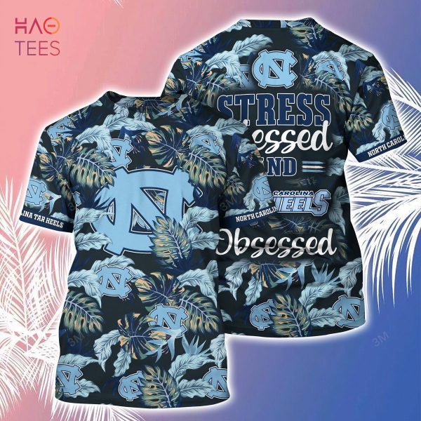 [LIMITED] North Carolina Tar Heels  Summer Hawaiian Shirt And Shorts, Stress Blessed Obsessed For Fans