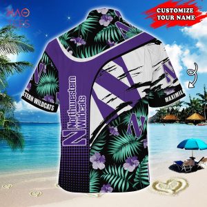 [LIMITED] Northwestern Wildcats Customized Summer Hawaiian Shirt, With Tropical Pattern For Fans