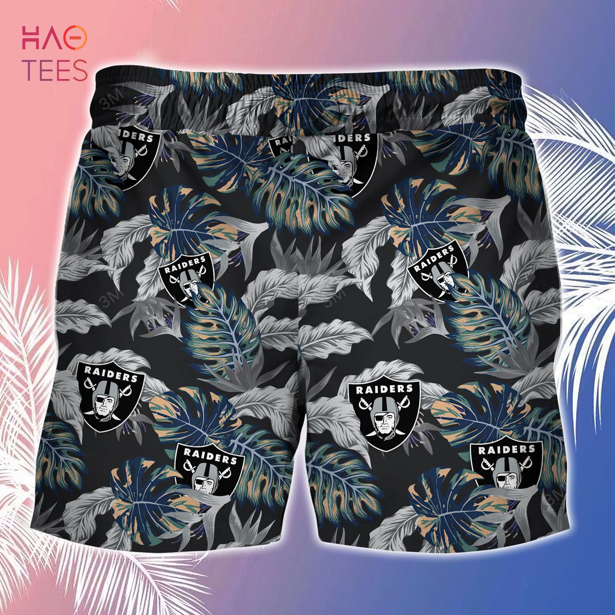 LIMITED] Oakland Raiders NFL-Summer Hawaiian Shirt And Shorts