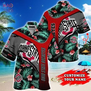 [LIMITED] Ohio State Buckeyes Customized Summer Hawaiian Shirt, With Tropical Pattern For Fans