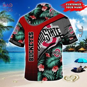 [LIMITED] Ohio State Buckeyes Customized Summer Hawaiian Shirt, With Tropical Pattern For Fans