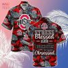 [LIMITED] Ohio State Buckeyes Summer Hawaiian Shirt And Shorts,  With Tropical Patterns For Fans