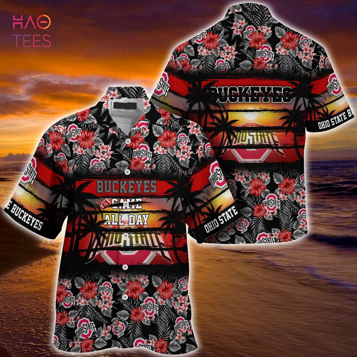 [LIMITED] Ohio State Buckeyes Summer Hawaiian Shirt, Floral Pattern For Sports Enthusiast This Year
