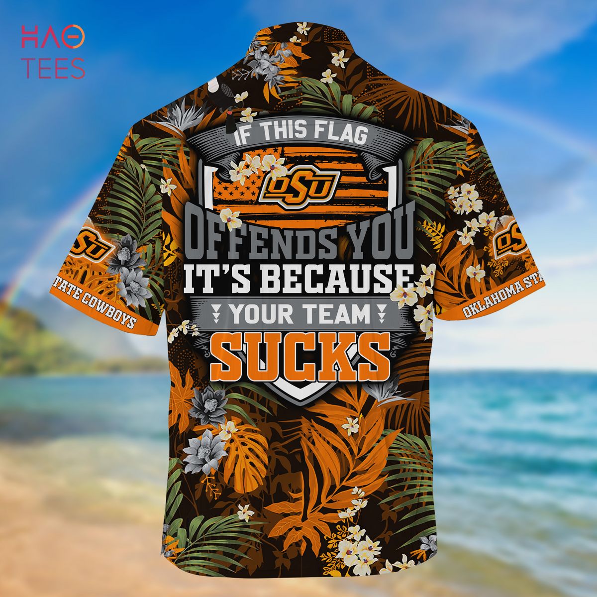 Oklahoma State Cowboys Tropical Palm Tree Trending Summer Aloha Hawaiian  Shirt - Banantees