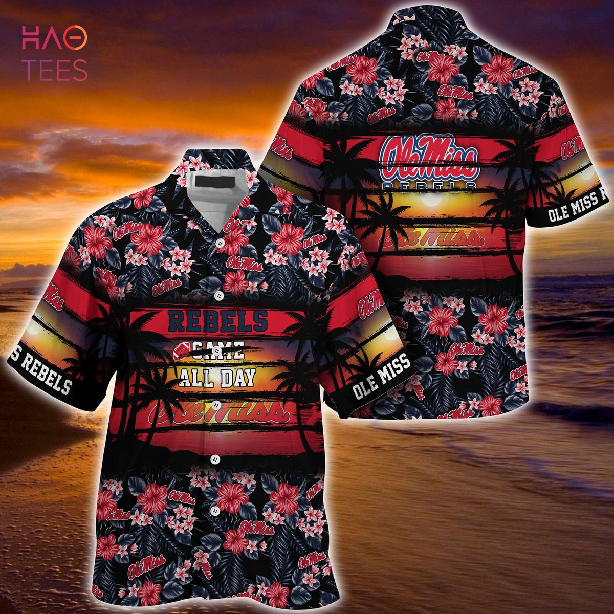 [LIMITED] Ole Miss Rebels  Summer Hawaiian Shirt, Floral Pattern For Sports Enthusiast This Year