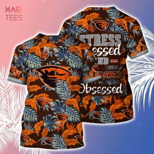 [LIMITED] Oregon State Beavers  Summer Hawaiian Shirt And Shorts, Stress Blessed Obsessed For Fans