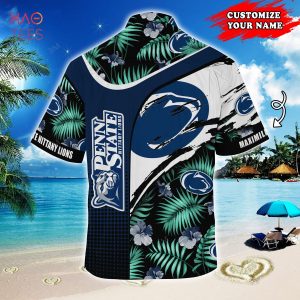 [LIMITED] Penn State Nittany Lions Customized Summer Hawaiian Shirt, With Tropical Pattern For Fans