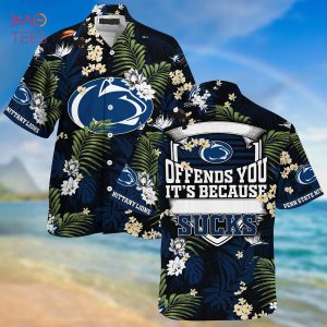 [LIMITED] Penn State Nittany Lions Summer Hawaiian Shirt And Shorts,  With Tropical Patterns For Fans