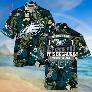 [LIMITED] Philadelphia Eagles NFL-Summer Hawaiian Shirt And Shorts,  With Tropical Patterns For Fans