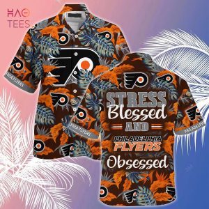 [LIMITED] Philadelphia Flyers NHL-Summer Hawaiian Shirt And Shorts, Stress Blessed Obsessed For Fans