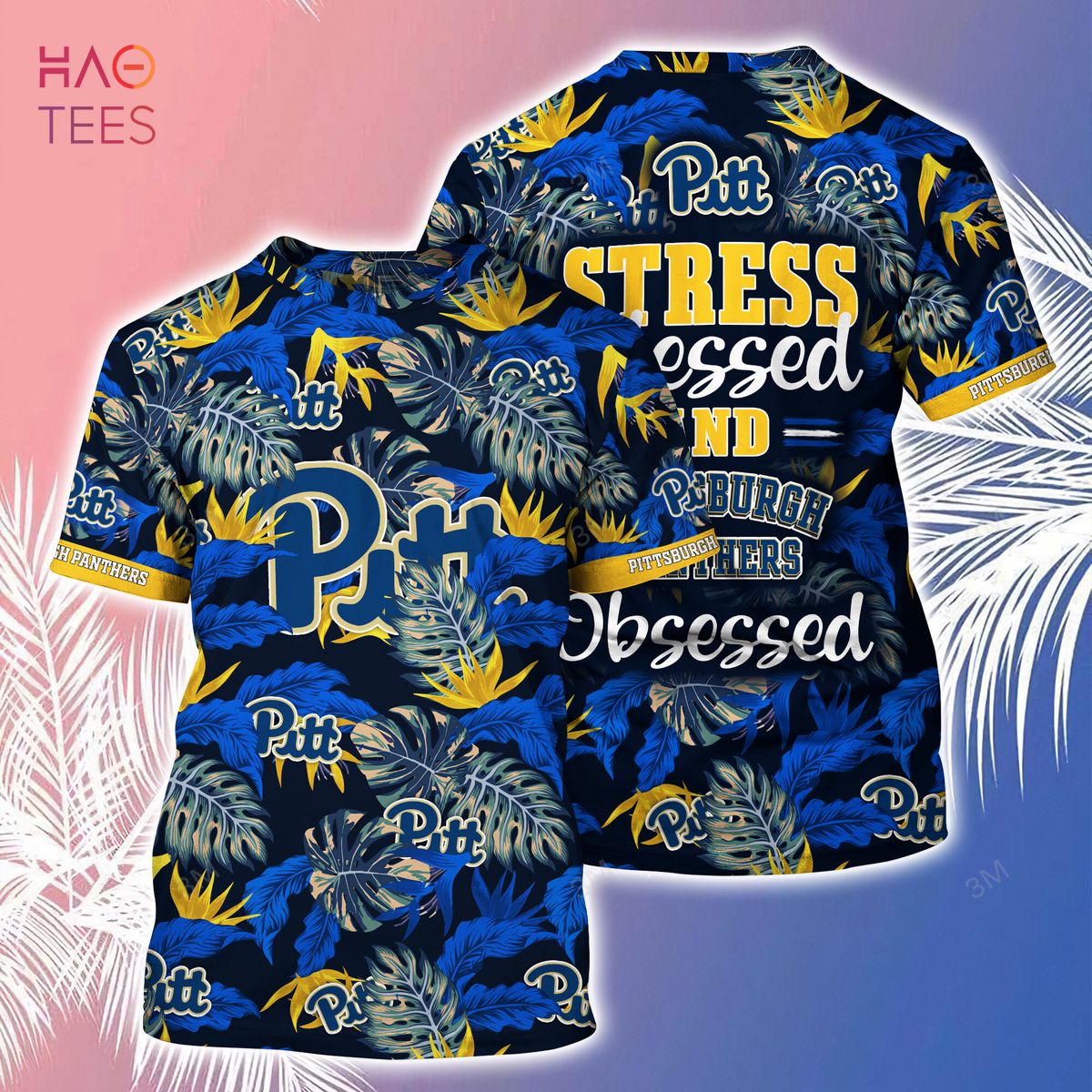 LIMITED] Pittsburgh Panthers Summer Hawaiian Shirt And Shorts, Stress  Blessed Obsessed For Fans