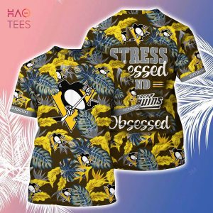 [LIMITED] Pittsburgh Penguins NHL-Summer Hawaiian Shirt And Shorts, Stress Blessed Obsessed For Fans