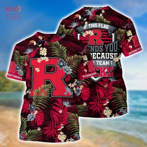 [LIMITED] Rutgers Scarlet Knights Summer Hawaiian Shirt And Shorts,  With Tropical Patterns For Fans