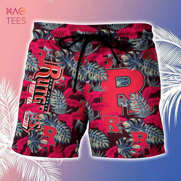 [LIMITED] Rutgers Scarlet Knights Summer Hawaiian Shirt And Shorts, Stress Blessed Obsessed For Fans