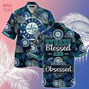 [LIMITED] Seattle Mariners MLB-Summer Hawaiian Shirt And Shorts, Stress Blessed Obsessed For Fans