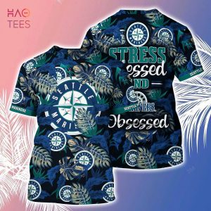 [LIMITED] Seattle Mariners MLB-Summer Hawaiian Shirt And Shorts, Stress Blessed Obsessed For Fans