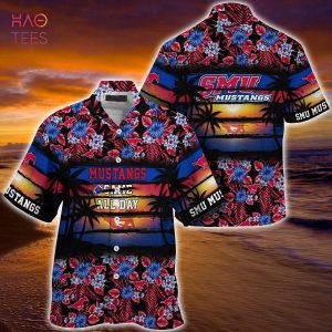 [LIMITED] SMU Mustangs Summer Hawaiian Shirt, Floral Pattern For Sports Enthusiast This Year