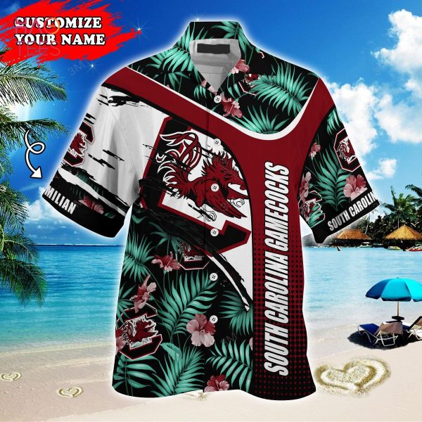 [LIMITED] South Carolina Gamecocks Customized Summer Hawaiian Shirt, With Tropical Pattern For Fans