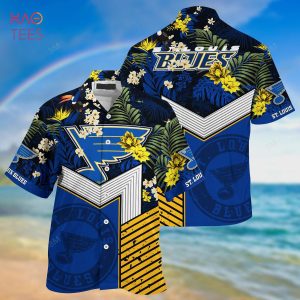 [LIMITED] St. Louis Blues NHL Hawaiian Shirt And Shorts, New Collection For This Summer Limited Edition