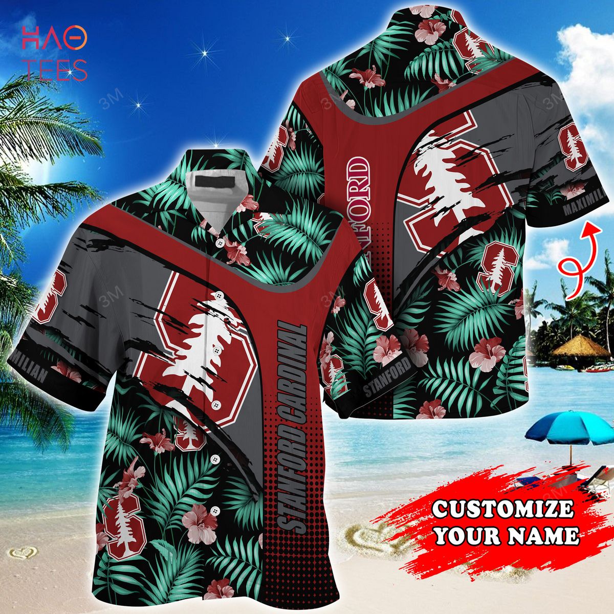 [LIMITED] Stanford Cardinal Customized Summer Hawaiian Shirt, With Tropical Pattern For Fans