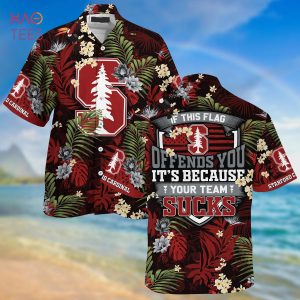 [LIMITED] Stanford Cardinal Summer Hawaiian Shirt And Shorts,  With Tropical Patterns For Fans
