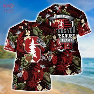[LIMITED] Stanford Cardinal Summer Hawaiian Shirt And Shorts,  With Tropical Patterns For Fans