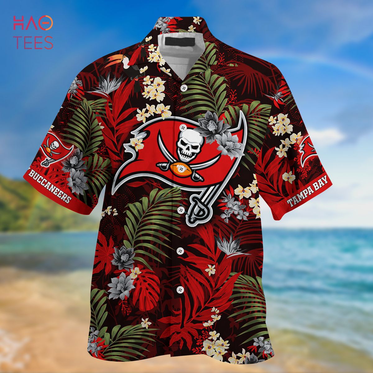 NFL Tampa Bay Buccaneers Louis Vuitton Logo Pattern Hawaiian Shirt & Shorts  - Teeclover