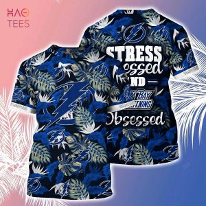 [LIMITED] Tampa Bay Lightning NHL-Summer Hawaiian Shirt And Shorts, Stress Blessed Obsessed For Fans
