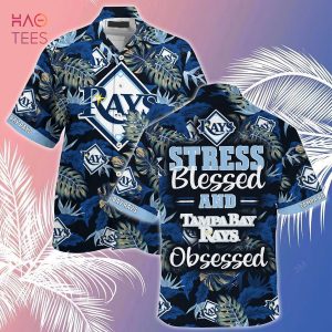 [LIMITED] Tampa Bay Rays MLB-Summer Hawaiian Shirt And Shorts, Stress Blessed Obsessed For Fans