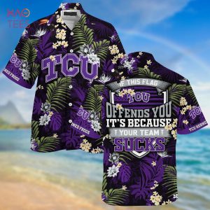 [LIMITED] TCU Horned Frogs Summer Hawaiian Shirt And Shorts,  With Tropical Patterns For Fans