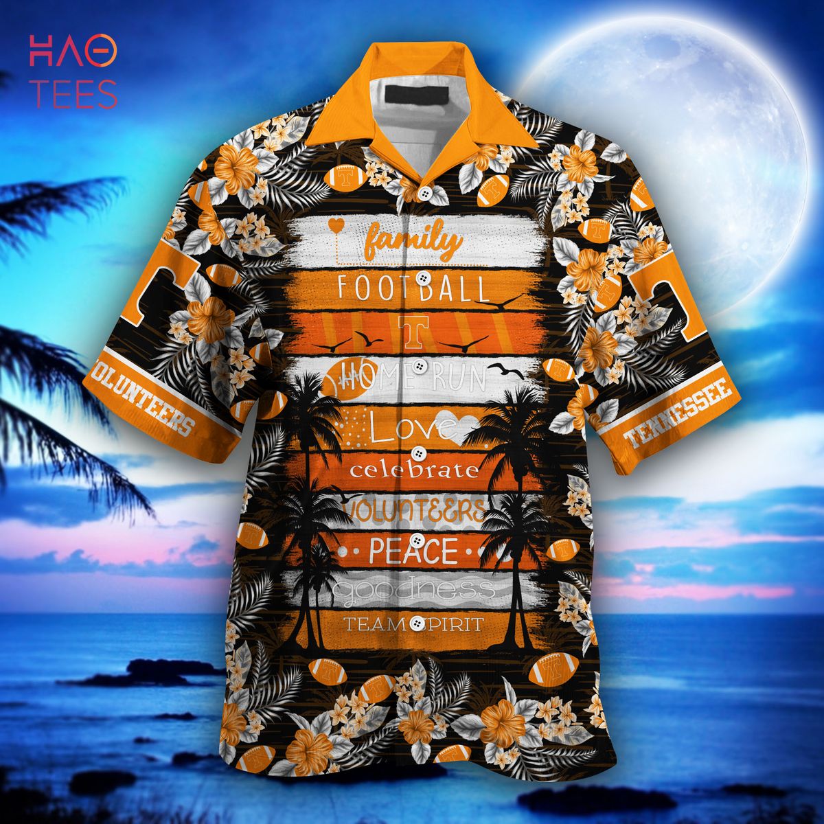 Tennessee Vols Hawaiian Shirt Coconut Football Tennessee Vols Gift