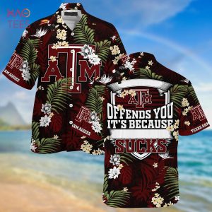 [LIMITED] Texas A&M Aggies  Summer Hawaiian Shirt And Shorts,  With Tropical Patterns For Fans