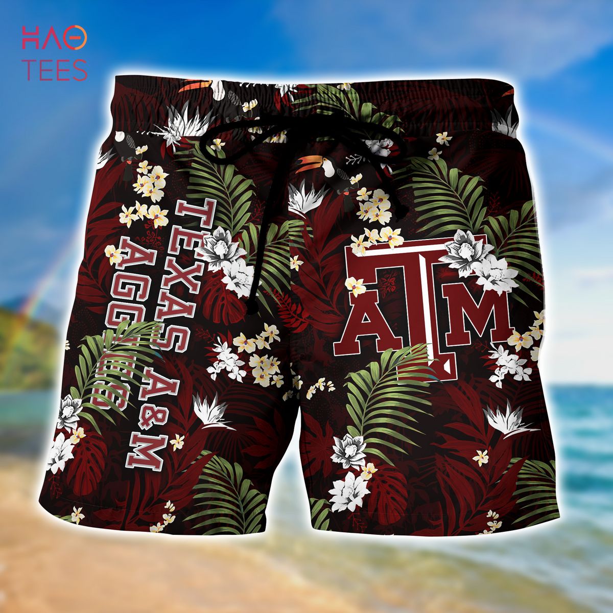 LIMITED] Texas A&M Aggies Summer Hawaiian Shirt And Shorts, With Tropical  Patterns For Fans