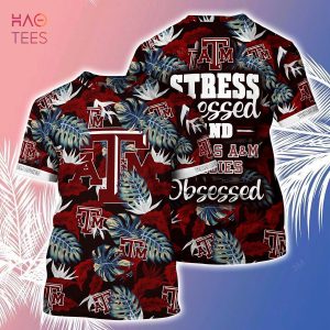 [LIMITED] Texas A&M Aggies  Summer Hawaiian Shirt And Shorts, Stress Blessed Obsessed For Fans