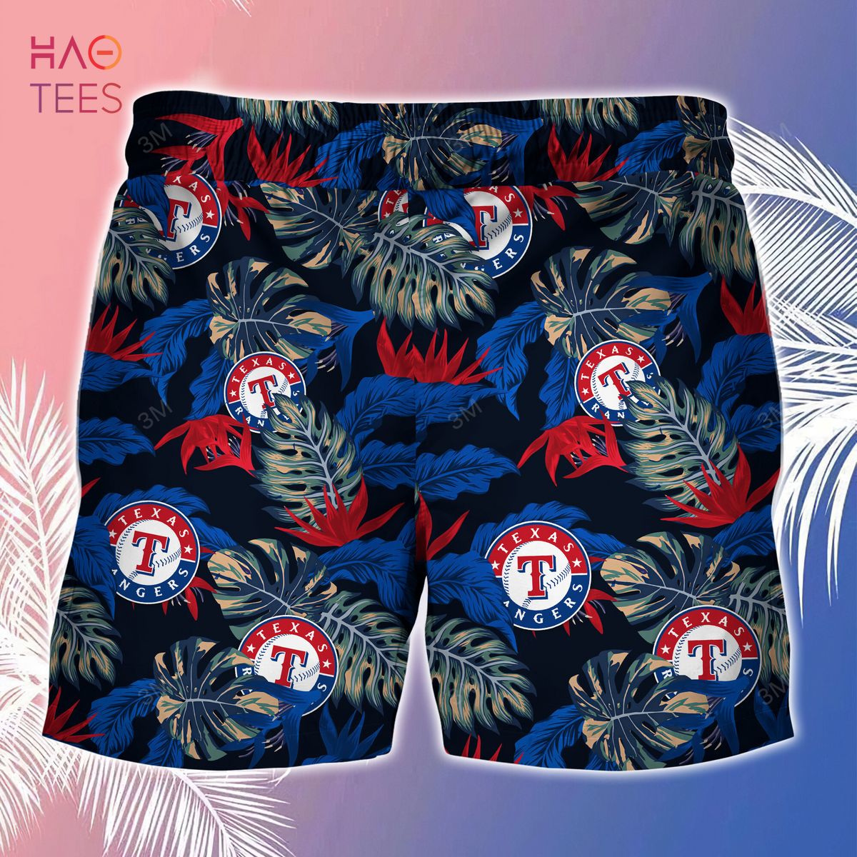 MLB Texas Rangers Hawaiian Shirt Aloha Tropical Floral Summer
