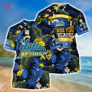 [LIMITED] UCLA Bruins Summer Hawaiian Shirt And Shorts,  With Tropical Patterns For Fans