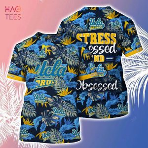 [LIMITED] UCLA Bruins Summer Hawaiian Shirt And Shorts, Stress Blessed Obsessed For Fans