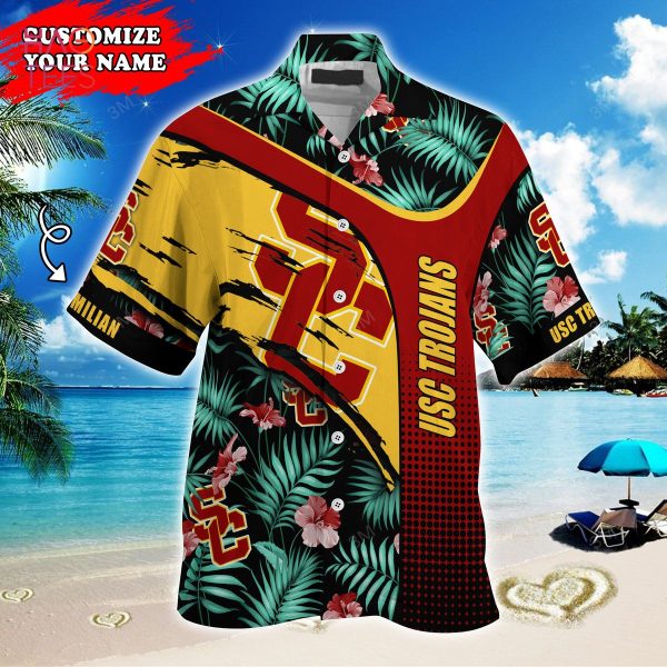 [LIMITED] USC Trojans Customized Summer Hawaiian Shirt, With Tropical Pattern For Fans