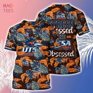 [LIMITED] UTSA Roadrunners Summer Hawaiian Shirt And Shorts, Stress Blessed Obsessed For Fans