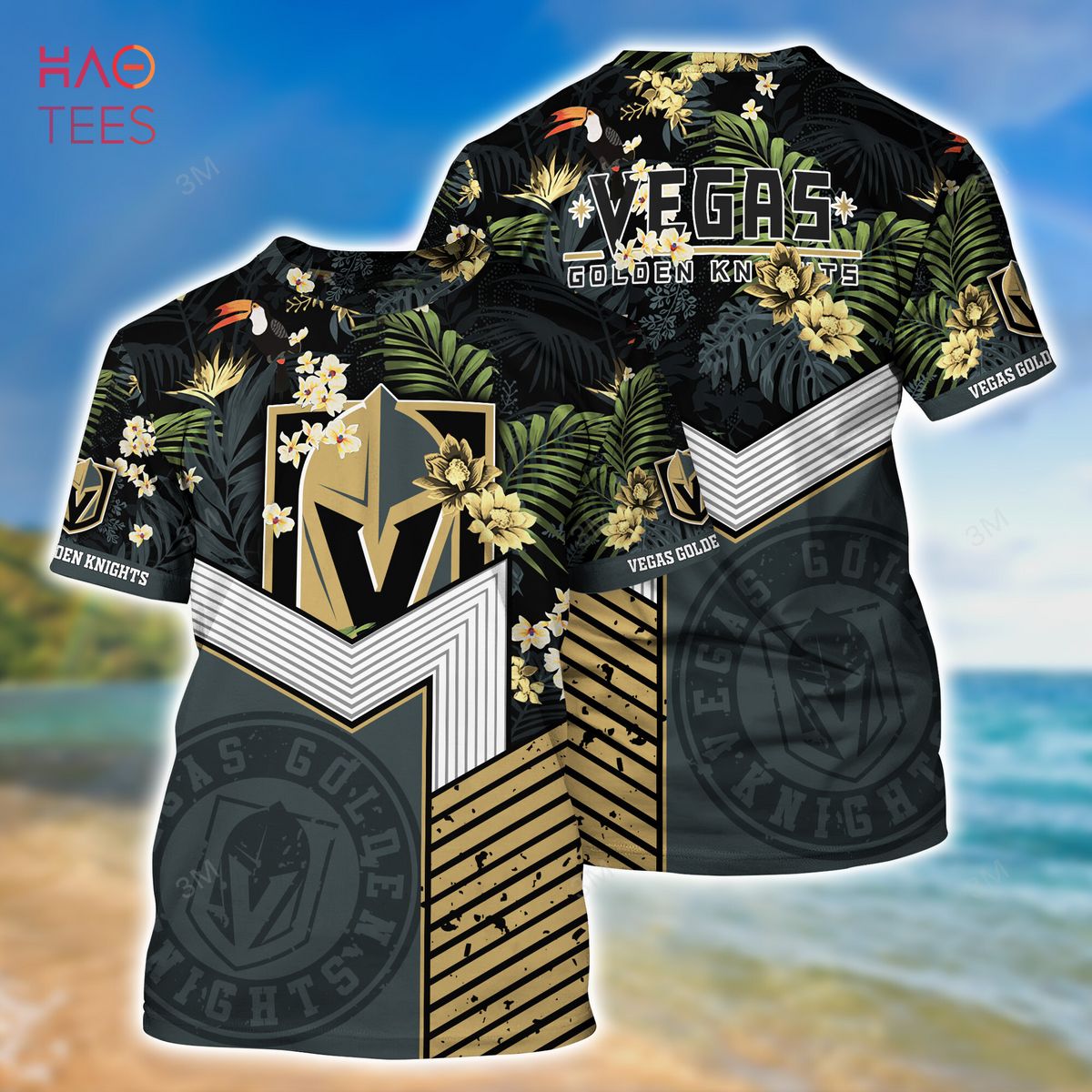 Vegas Golden Knights NHL Hawaiian Shirt Custom Sunsets Aloha Shirt