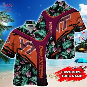 [LIMITED] Virginia Tech Hokies Customized Summer Hawaiian Shirt, With Tropical Pattern For Fans