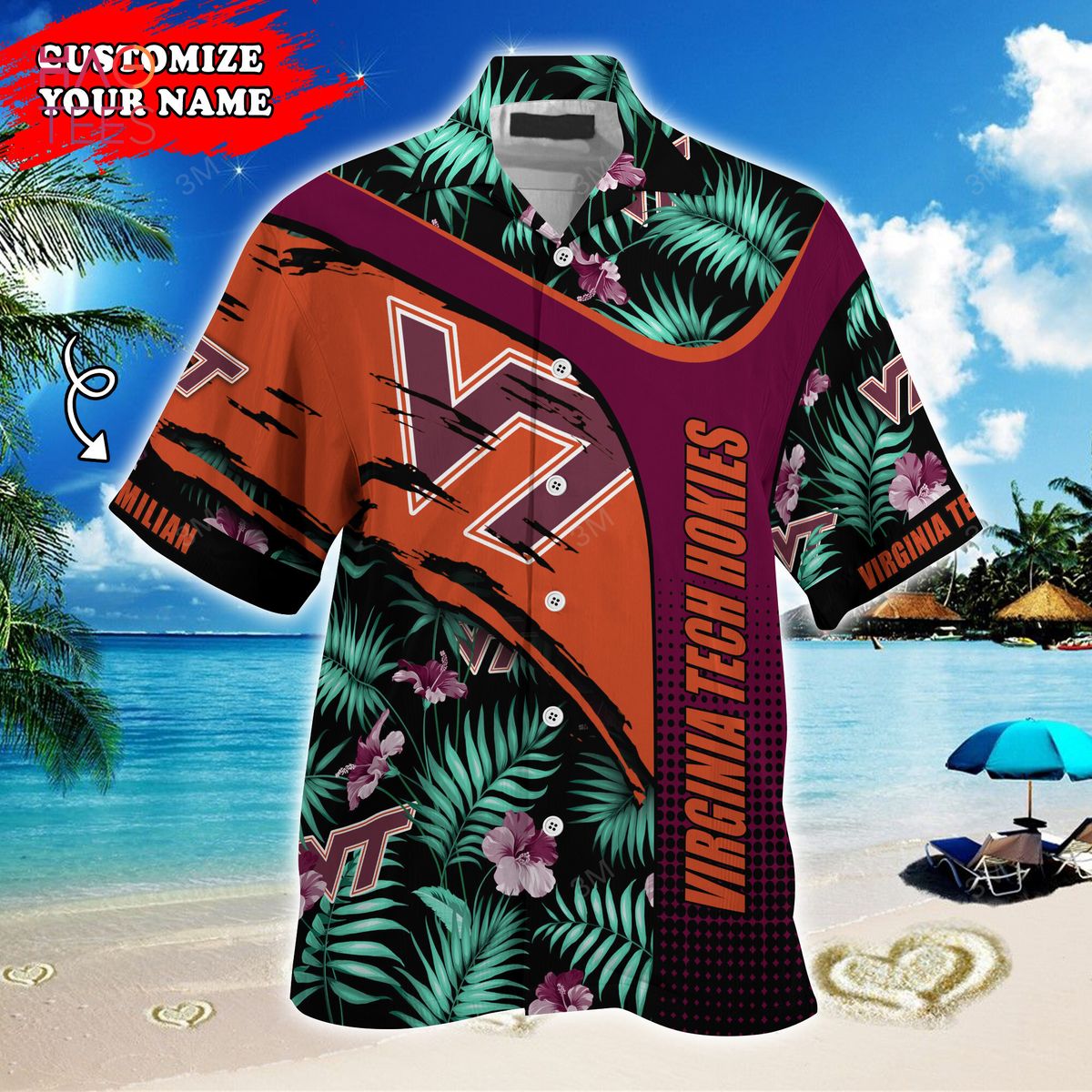 [LIMITED] Virginia Tech Hokies Customized Summer Hawaiian Shirt, With ...