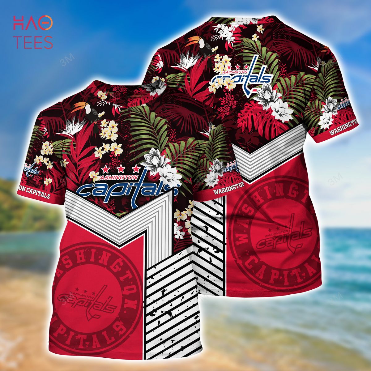 [LIMITED] Washington Capitals NHL Hawaiian Shirt And Shorts, New Collection For This Summer