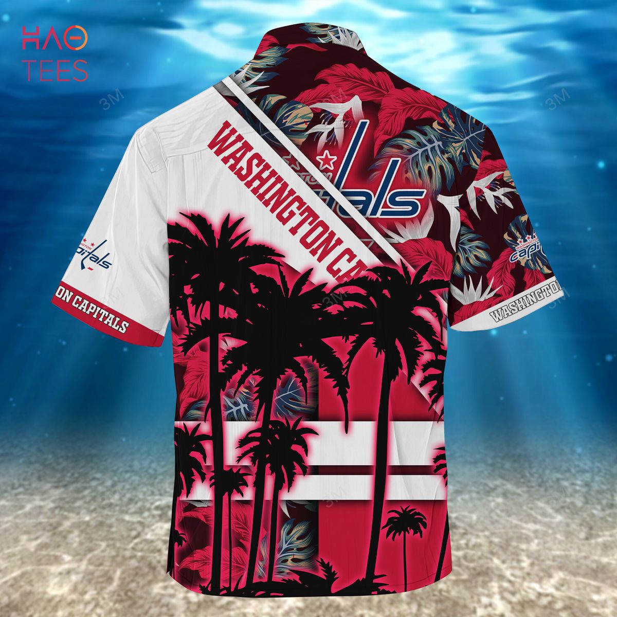 [LIMITED] Washington Capitals NHL-Summer Hawaiian Shirt And Shorts, For Fans This Season
