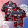 [LIMITED] Washington Nationals MLB-Summer Hawaiian Shirt And Shorts, Stress Blessed Obsessed For Fans