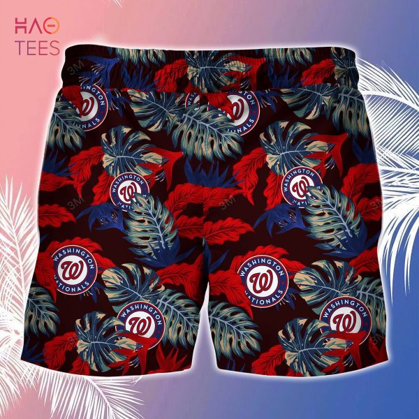[LIMITED] Washington Nationals MLB-Summer Hawaiian Shirt And Shorts, Stress Blessed Obsessed For Fans