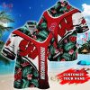 [LIMITED] Wisconsin Badgers Customized Summer Hawaiian Shirt, With Tropical Pattern For Fans