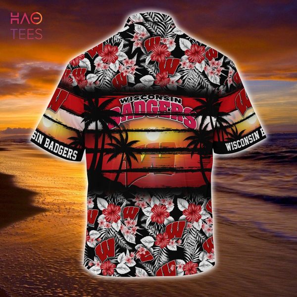 [LIMITED] Wisconsin Badgers Summer Hawaiian Shirt, Floral Pattern For Sports Enthusiast This Year