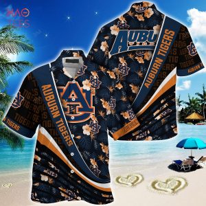 [TRENDING] Auburn Tigers Summer Hawaiian Shirt, With Tropical Flower Pattern For Fans