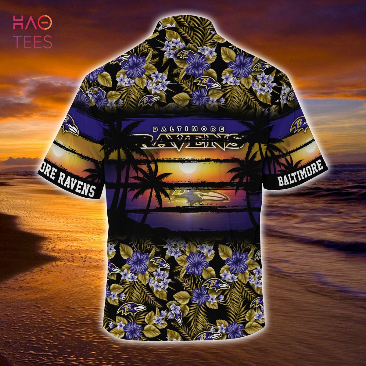 Baltimore Ravens NFL Flower Hawaiian Shirt Ideal Gift For Fans